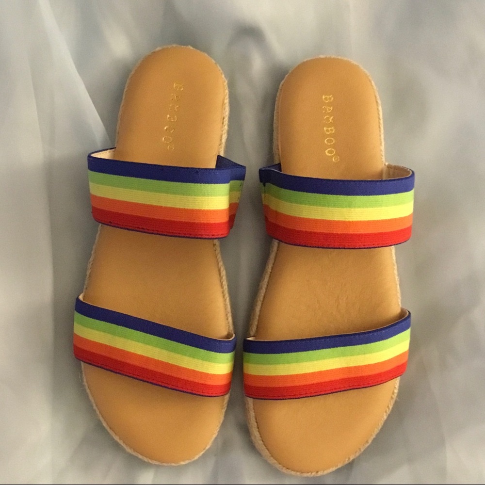Summer Slides Sandals Rainbow Women